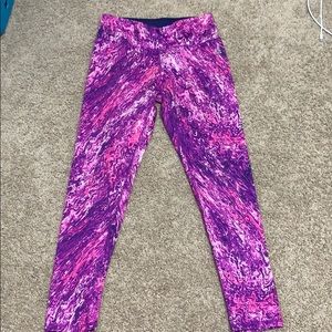 Neon pink and purple RBX leggings